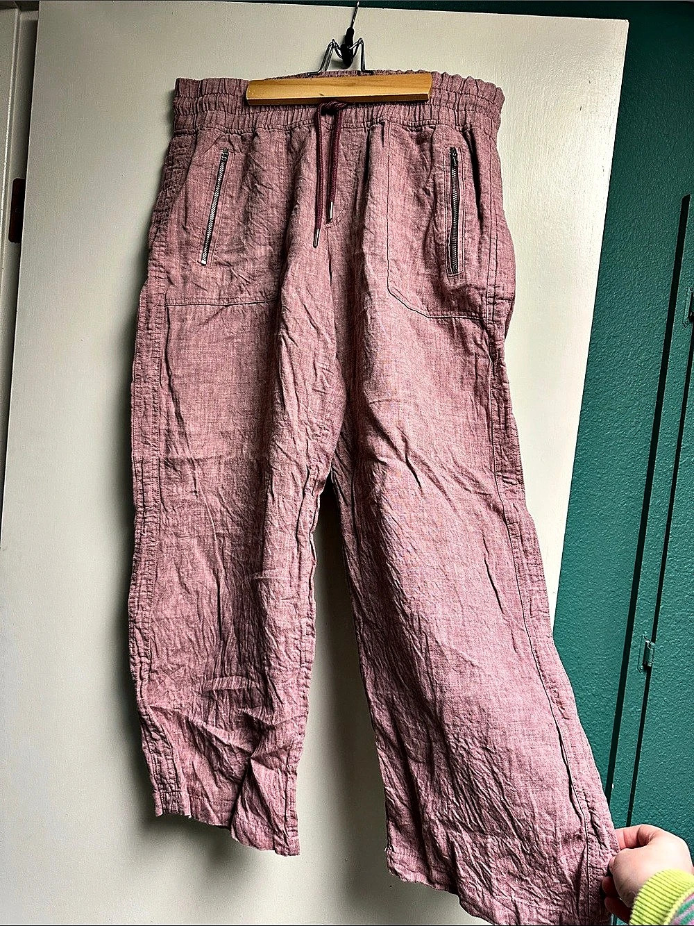 Athleta Convertible Wide Leg Pant Linen Wide Leg Pants Size 12